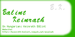 balint keinrath business card